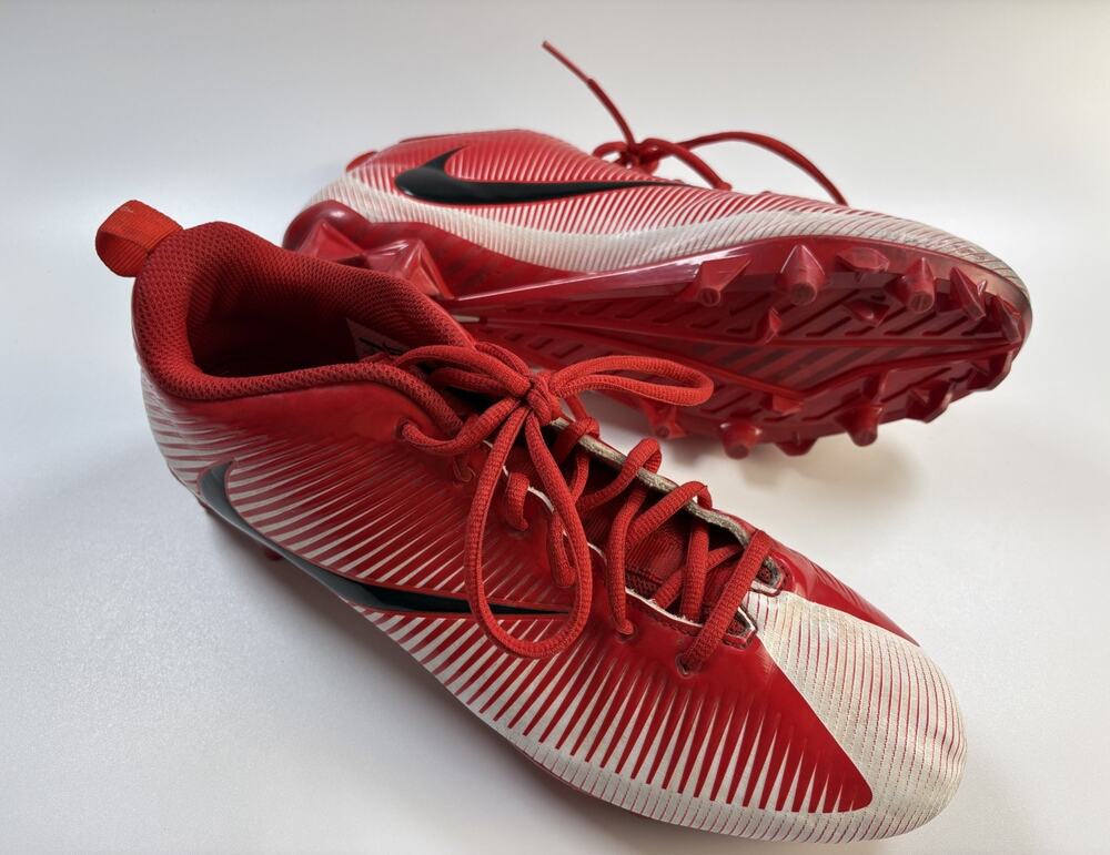 Nike Vapor Strike 5 TD Football Cleats Red and White Men's Size 12 833407501